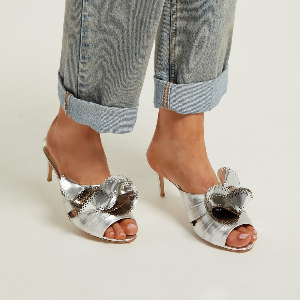 SOPHIA WEBSTER Soleil Ruffle Leather Mule 9US
